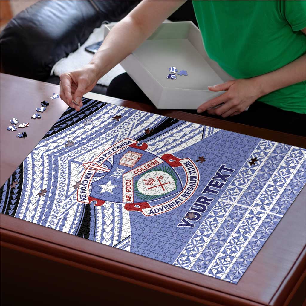 Personalised Tonga Apifoou College Puzzle Polynesian Ngatu Tribal - Polynesian Pride