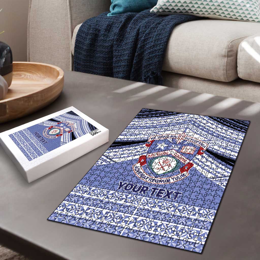 Personalised Tonga Apifoou College Puzzle Polynesian Ngatu Tribal - Polynesian Pride