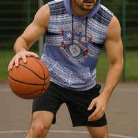 Personalised Tonga Apifoou College Sleeveless Hoodie Polynesian Ngatu Tribal - Polynesian Pride