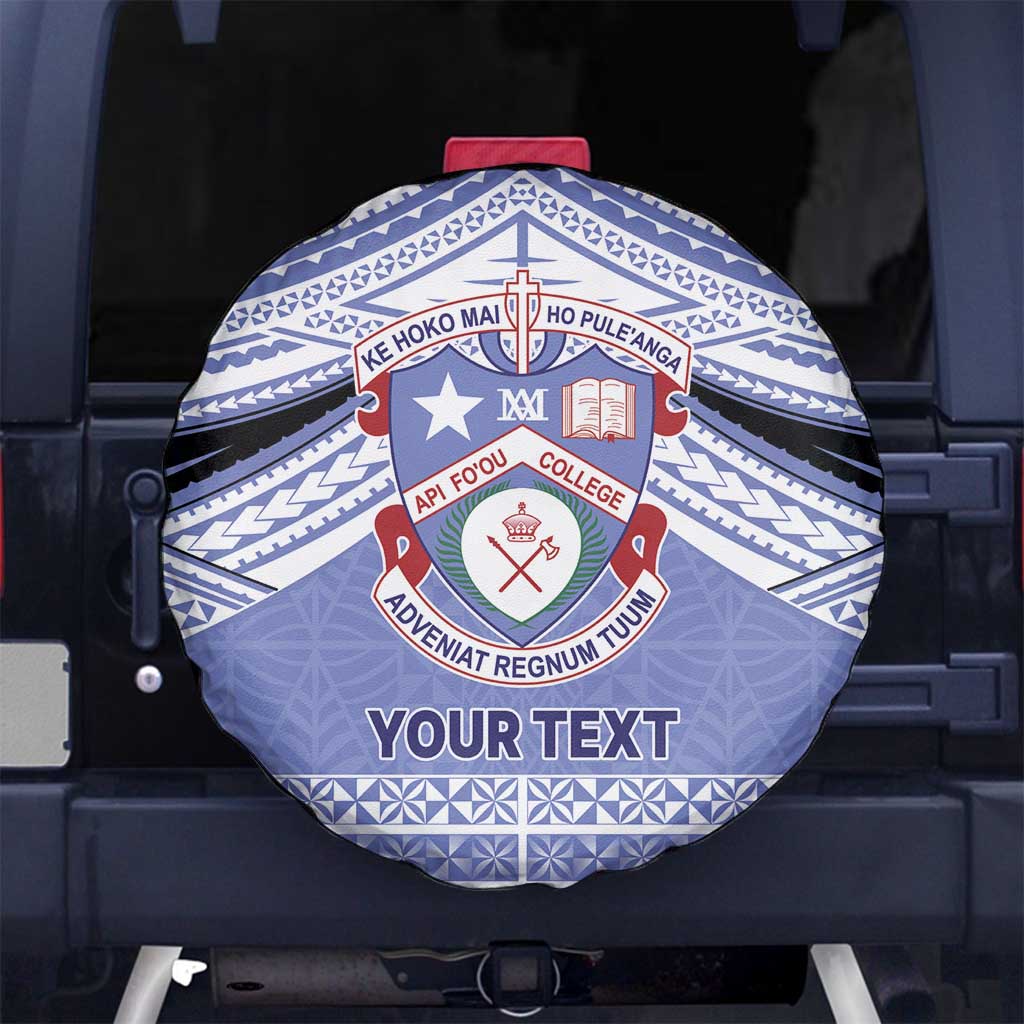 Personalised Tonga Apifoou College Spare Tire Cover Polynesian Ngatu Tribal