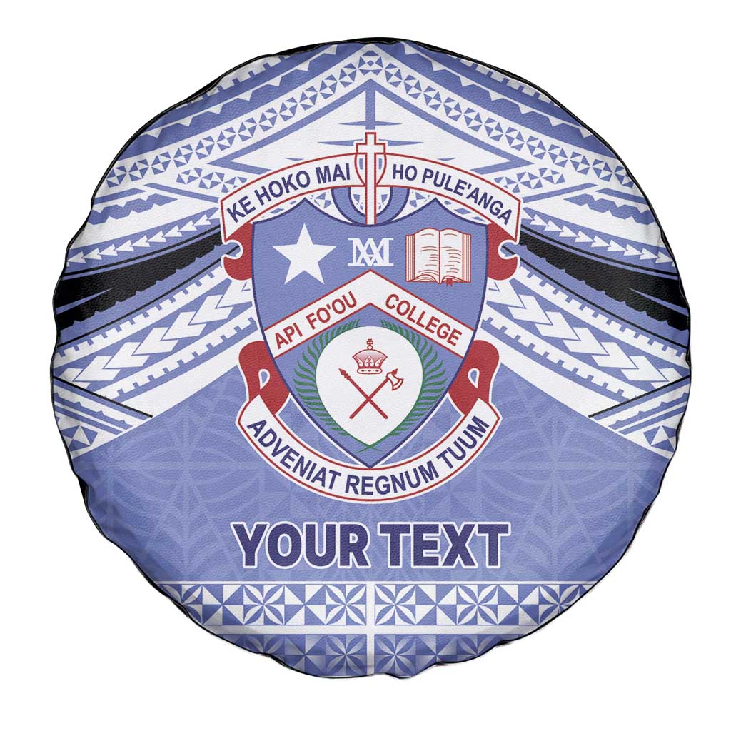 Personalised Tonga Apifoou College Spare Tire Cover Polynesian Ngatu Tribal