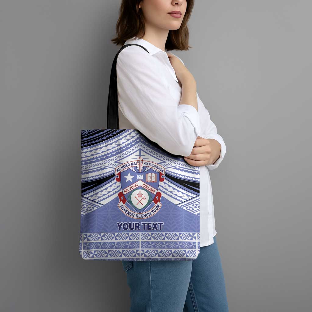 Personalised Tonga Apifoou College Tote Bag Polynesian Ngatu Tribal - Polynesian Pride