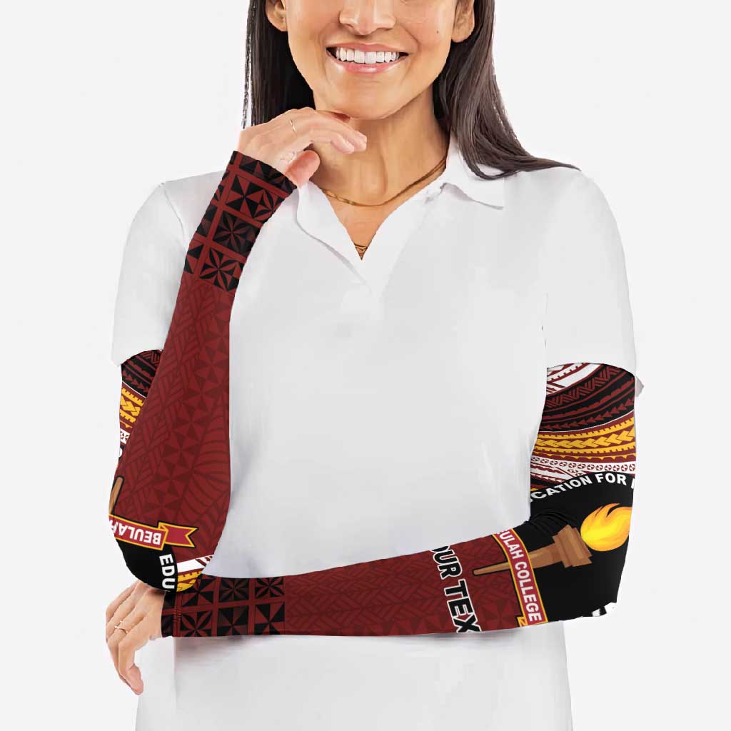 Personalised Tonga Beulah College Arm Sleeves Polynesian Ngatu Tribal - Polynesian Pride