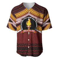 Personalised Tonga Beulah College Baseball Jersey Polynesian Ngatu Tribal