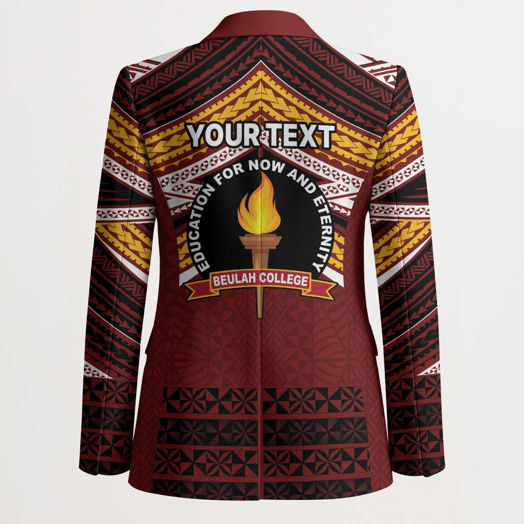 Personalised Tonga Beulah College Blazer Polynesian Ngatu Tribal - Polynesian Pride