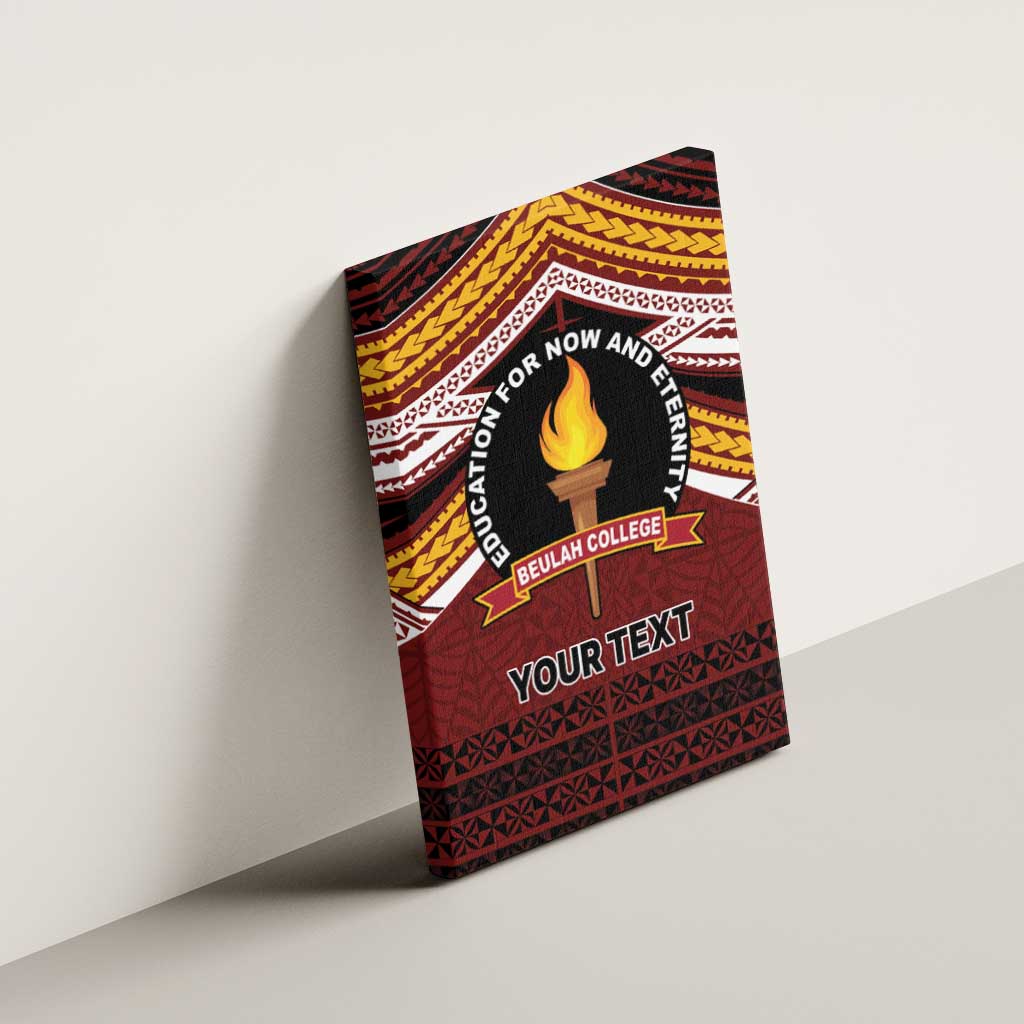Personalised Tonga Beulah College Canvas Wall Art Polynesian Ngatu Tribal