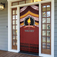 Personalised Tonga Beulah College Door Cover Polynesian Ngatu Tribal - Polynesian Pride