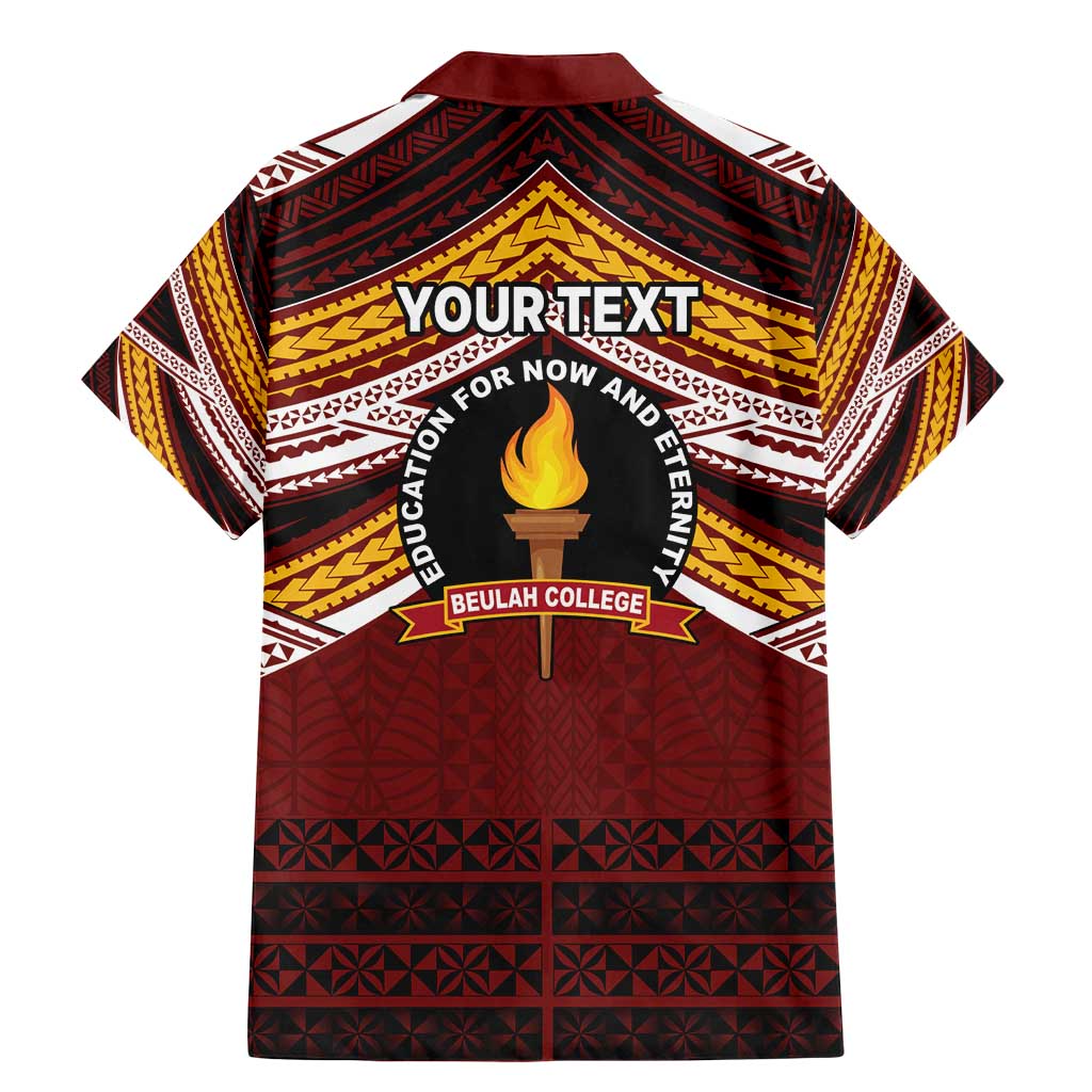 Personalised Tonga Beulah College Family Matching Mermaid Dress and Hawaiian Shirt Polynesian Ngatu Tribal