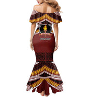 Personalised Tonga Beulah College Family Matching Mermaid Dress and Hawaiian Shirt Polynesian Ngatu Tribal