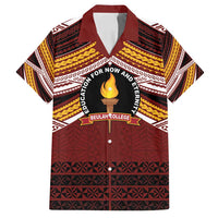 Personalised Tonga Beulah College Family Matching Puletasi and Hawaiian Shirt Polynesian Ngatu Tribal