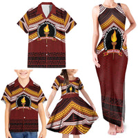 Personalised Tonga Beulah College Family Matching Tank Maxi Dress and Hawaiian Shirt Polynesian Ngatu Tribal