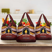 Personalised Tonga Beulah College Grocery Bag Polynesian Ngatu Tribal