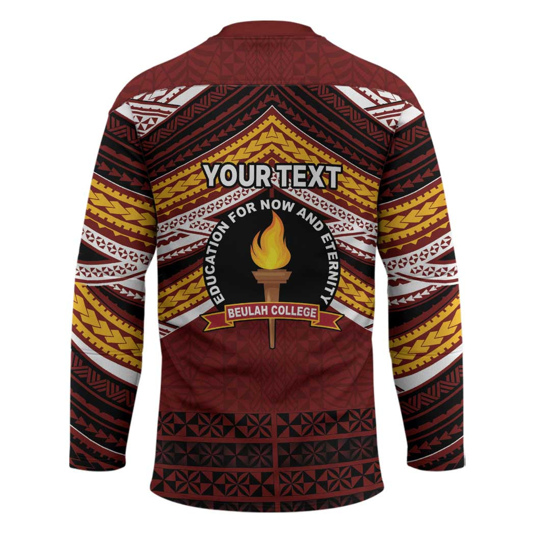 Personalised Tonga Beulah College Hockey Jersey Polynesian Ngatu Tribal - Polynesian Pride