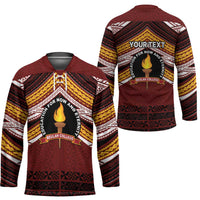 Personalised Tonga Beulah College Hockey Jersey Polynesian Ngatu Tribal - Polynesian Pride