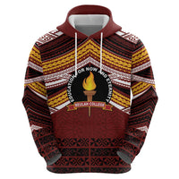 Personalised Tonga Beulah College Hoodie Polynesian Ngatu Tribal