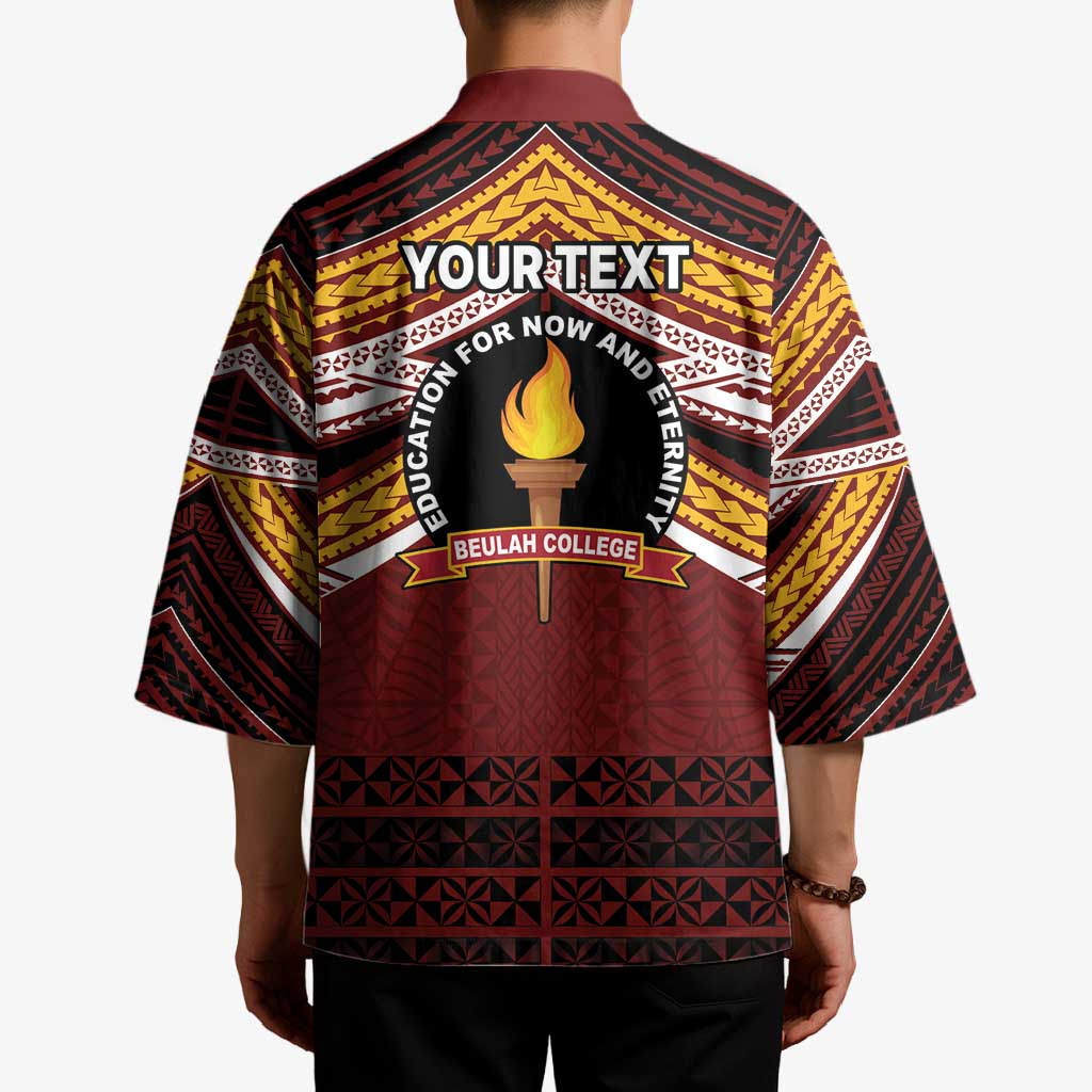 Personalised Tonga Beulah College Kimono Polynesian Ngatu Tribal - Polynesian Pride