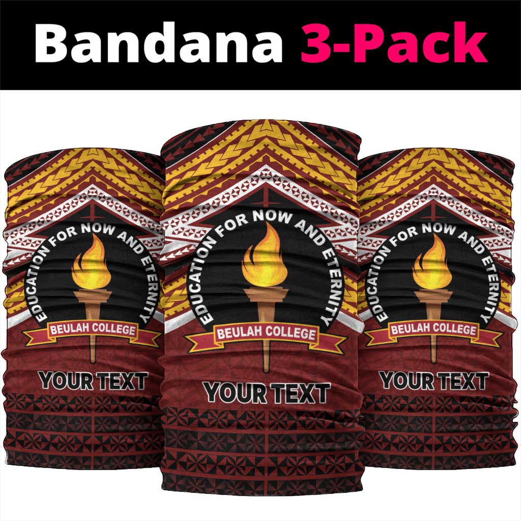 Personalised Tonga Beulah College Neck Gaiter Polynesian Ngatu Tribal - Polynesian Pride
