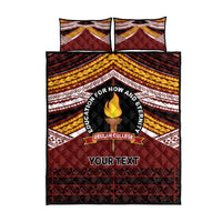 Personalised Tonga Beulah College Quilt Bed Set Polynesian Ngatu Tribal