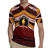 Personalised Tonga Beulah College Rugby Jersey Polynesian Ngatu Tribal