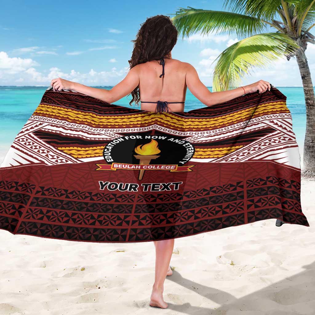 Personalised Tonga Beulah College Sarong Polynesian Ngatu Tribal