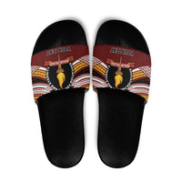 Personalised Tonga Beulah College Slide Sandals Polynesian Ngatu Tribal - Polynesian Pride