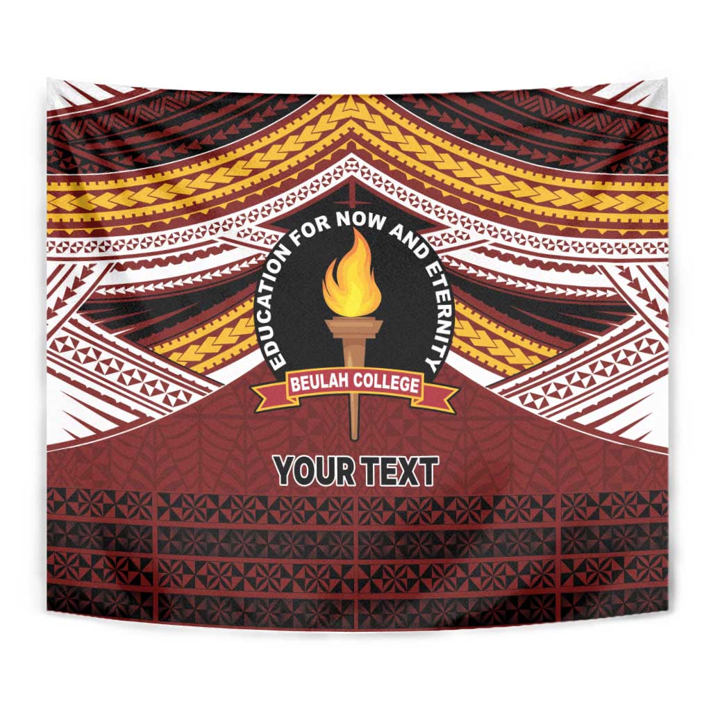 Personalised Tonga Beulah College Tapestry Polynesian Ngatu Tribal