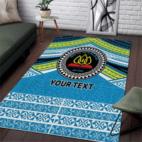 Personalised Tonga Lavengamalie College Area Rug Polynesian Ngatu Tribal