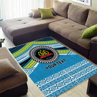 Personalised Tonga Lavengamalie College Area Rug Polynesian Ngatu Tribal