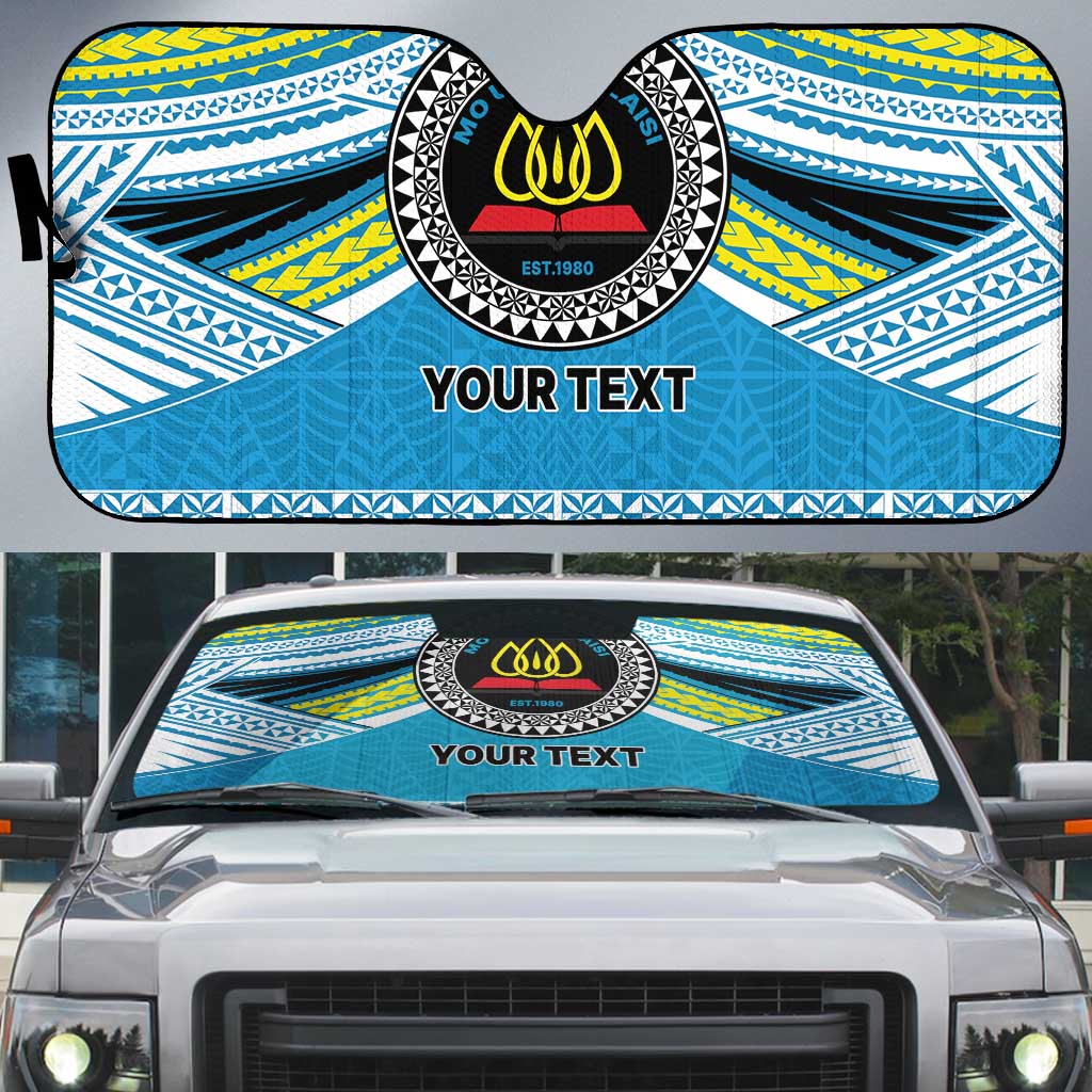 Personalised Tonga Lavengamalie College Auto Sun Shade Polynesian Ngatu Tribal - Polynesian Pride