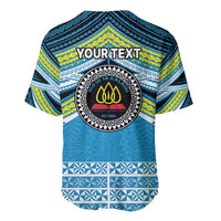 Personalised Tonga Lavengamalie College Baseball Jersey Polynesian Ngatu Tribal