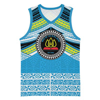 Personalised Tonga Lavengamalie College Basketball Jersey Polynesian Ngatu Tribal - Polynesian Pride