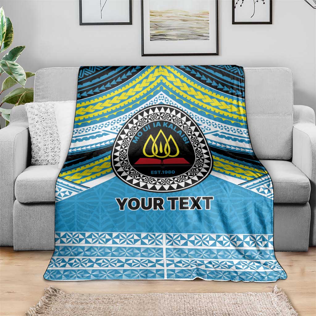 Personalised Tonga Lavengamalie College Blanket Polynesian Ngatu Tribal