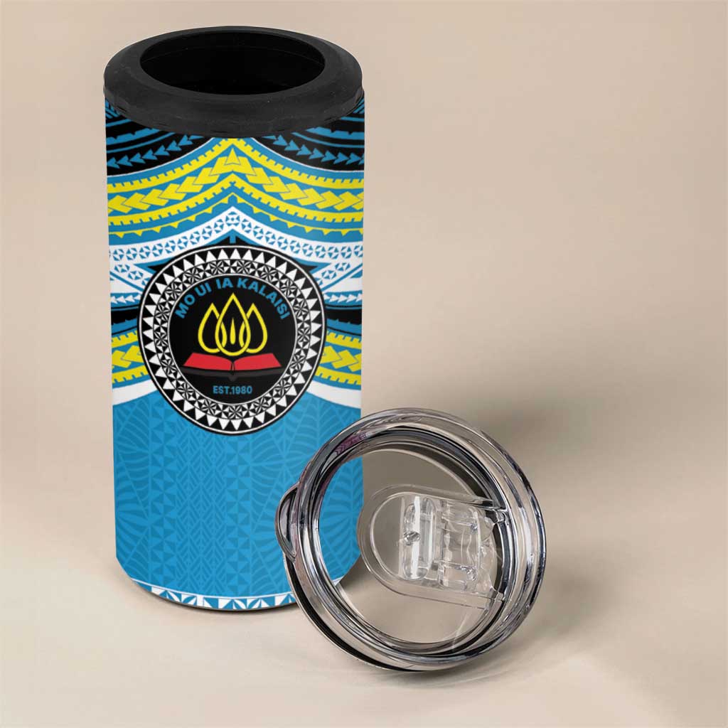 Personalised Tonga Lavengamalie College 4 in 1 Can Cooler Tumbler Polynesian Ngatu Tribal