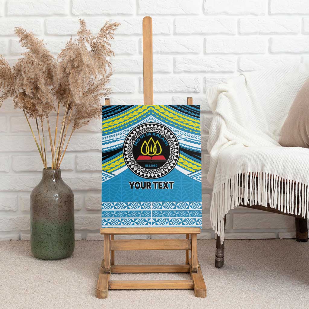 Personalised Tonga Lavengamalie College Canvas Wall Art Polynesian Ngatu Tribal