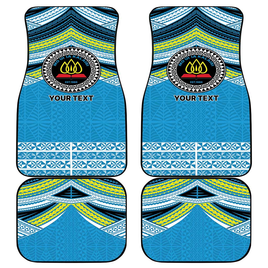 Personalised Tonga Lavengamalie College Car Mats Polynesian Ngatu Tribal
