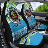 Personalised Tonga Lavengamalie College Car Seat Cover Polynesian Ngatu Tribal