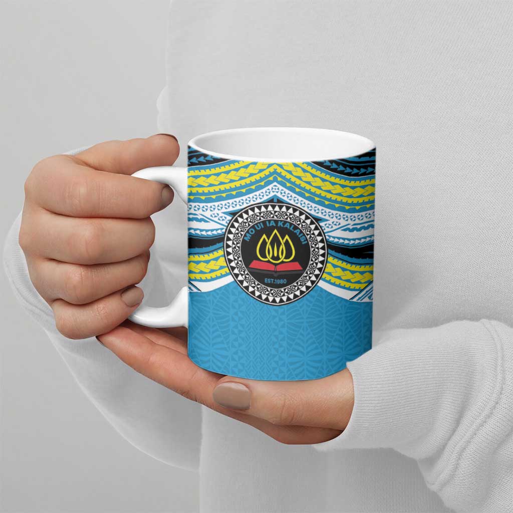 Personalised Tonga Lavengamalie College Ceramic Mug Polynesian Ngatu Tribal - Polynesian Pride