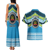 Personalised Tonga Lavengamalie College Couples Matching Tank Maxi Dress and Hawaiian Shirt Polynesian Ngatu Tribal