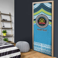 Personalised Tonga Lavengamalie College Door Cover Polynesian Ngatu Tribal - Polynesian Pride