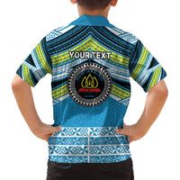 Personalised Tonga Lavengamalie College Family Matching Off The Shoulder Long Sleeve Dress and Hawaiian Shirt Polynesian Ngatu Tribal