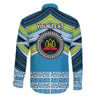 Personalised Tonga Lavengamalie College Family Matching Off The Shoulder Long Sleeve Dress and Hawaiian Shirt Polynesian Ngatu Tribal