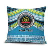 Personalised Tonga Lavengamalie College Pillow Cover Polynesian Ngatu Tribal - Polynesian Pride