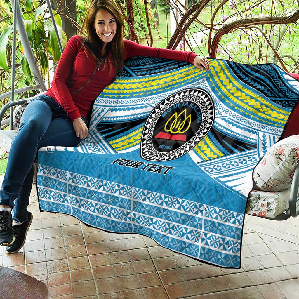 Personalised Tonga Lavengamalie College Quilt Polynesian Ngatu Tribal
