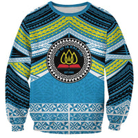 Personalised Tonga Lavengamalie College Sweatshirt Polynesian Ngatu Tribal