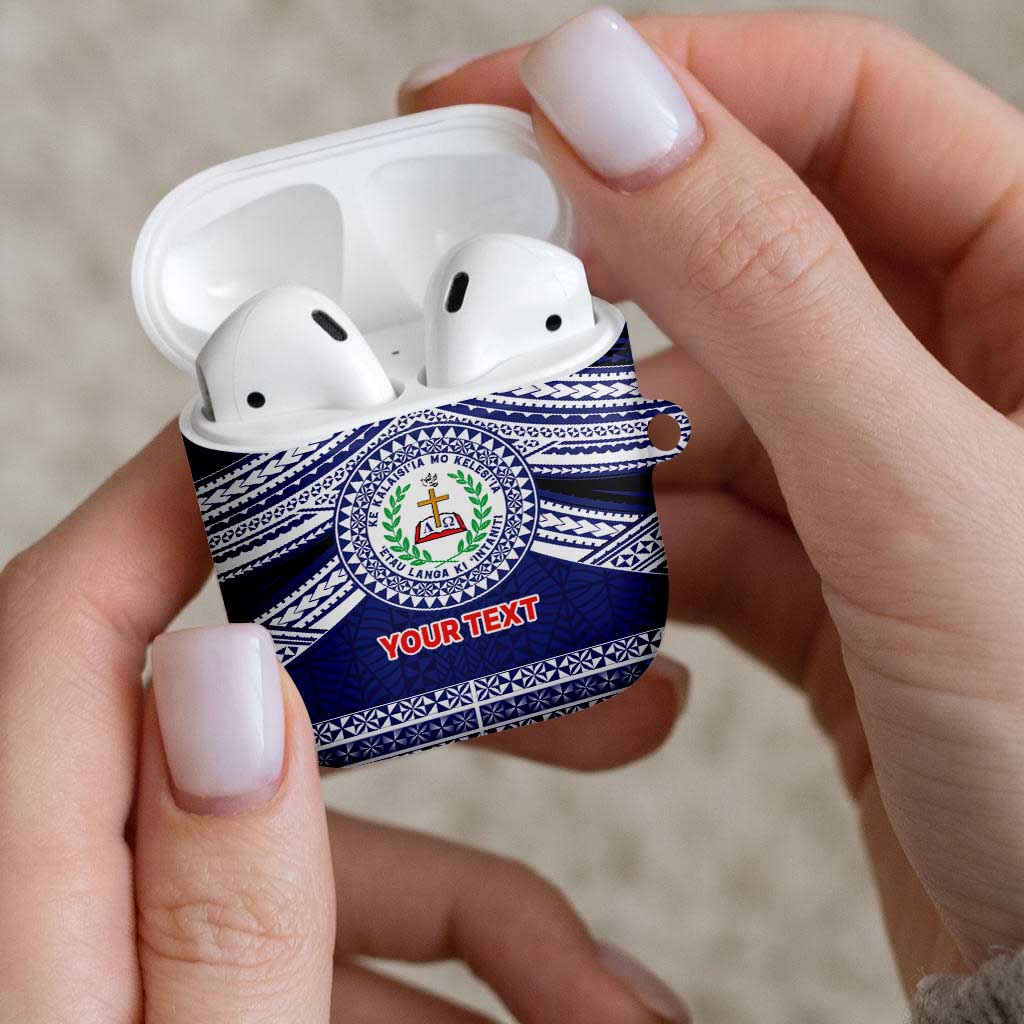 Personalised Tonga Sia'atoutai Theological College AirPods Case Polynesian Ngatu Tribal - Polynesian Pride