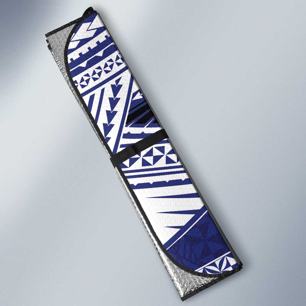 Personalised Tonga Sia'atoutai Theological College Auto Sun Shade Polynesian Ngatu Tribal - Polynesian Pride