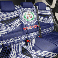 Personalised Tonga Sia'atoutai Theological College Back Car Seat Cover Polynesian Ngatu Tribal