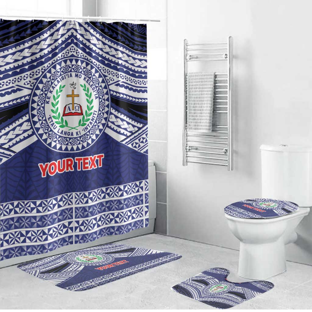 Personalised Tonga Sia'atoutai Theological College Bathroom Set Polynesian Ngatu Tribal - Polynesian Pride