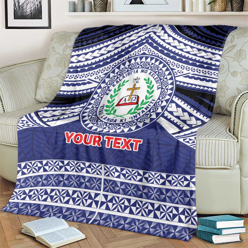 Personalised Tonga Sia'atoutai Theological College Blanket Polynesian Ngatu Tribal