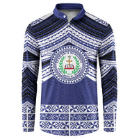 Personalised Tonga Sia'atoutai Theological College Button Sweatshirt Polynesian Ngatu Tribal